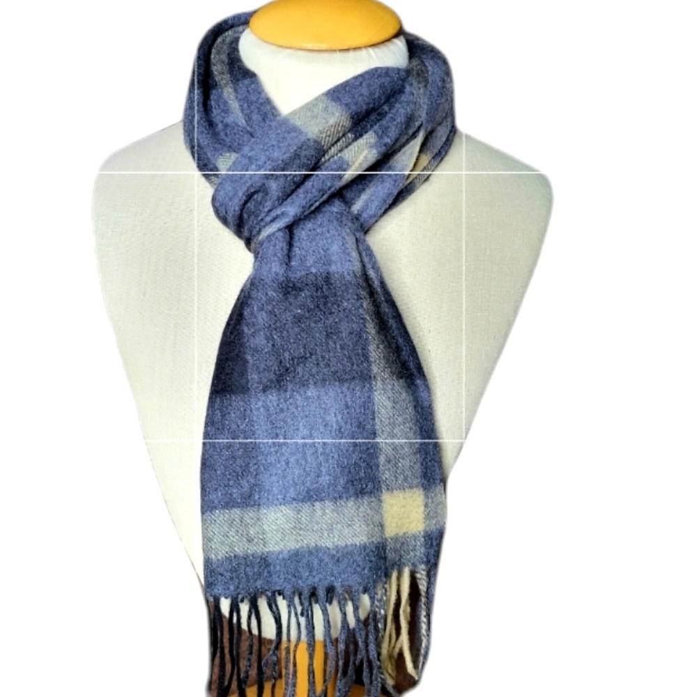 FISHERS FINERY Men's Rectangle Cashmere Plaid Winter Luxury Preppy Scarf